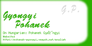 gyongyi pohanek business card